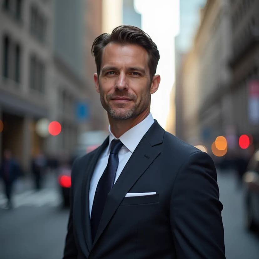 Vibrant studio headshot