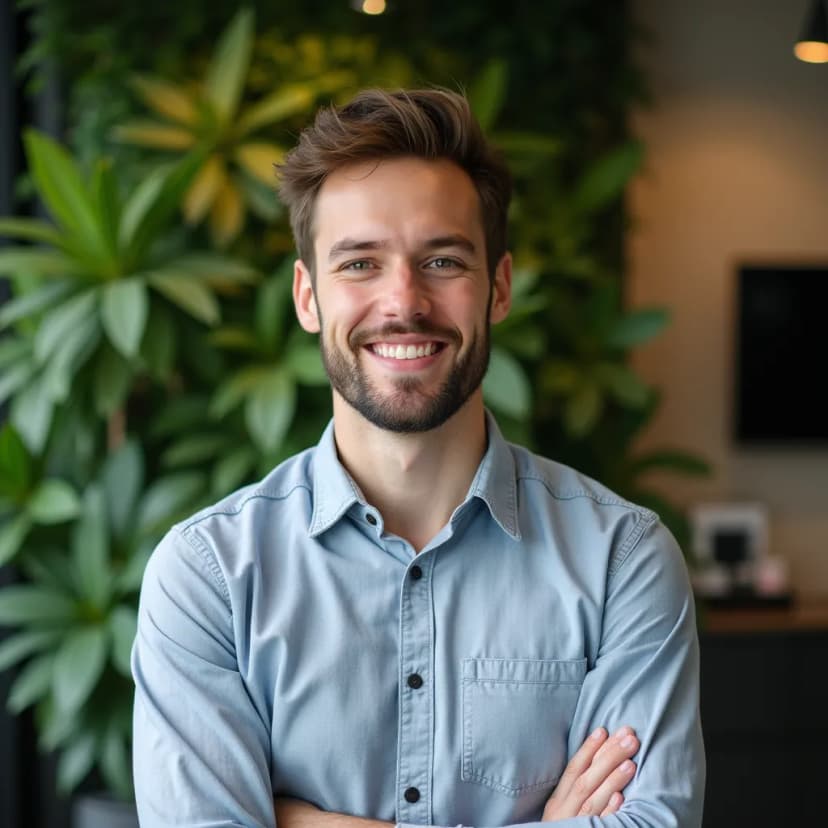 Studio lighting headshot